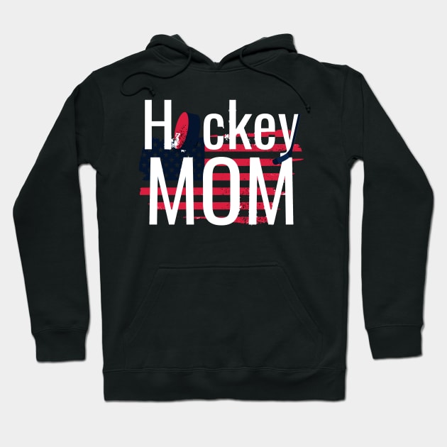 All American Hockey Mom Hoodie by M Dee Signs